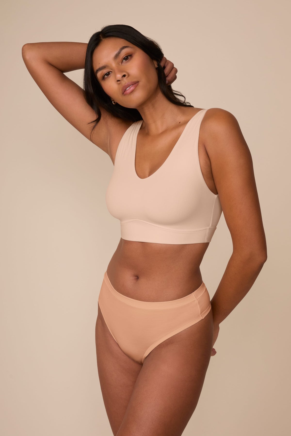 Cloud Cotton Highwaist Thong - Dune