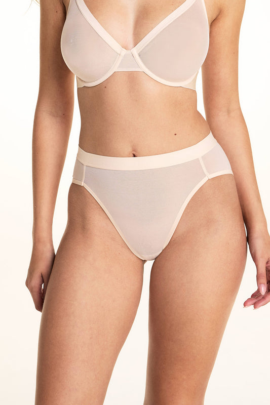 ComfortMesh™ Highwaist Brief - Pearl