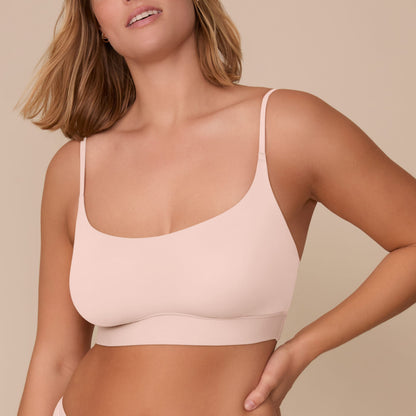 Bliss Scoop Thin Strap Bralette - Rose