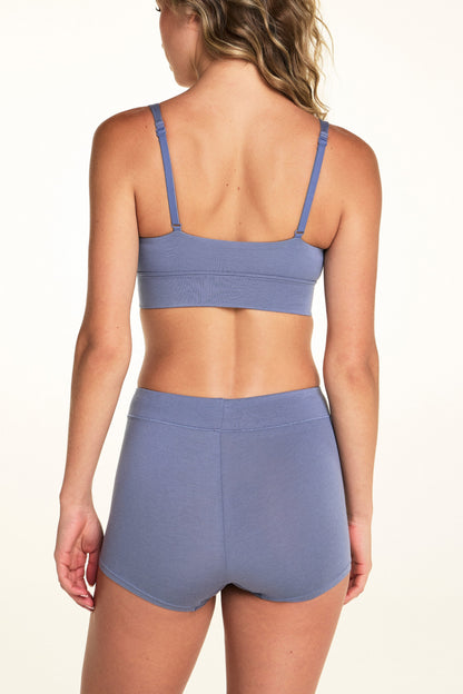 Cloud Cotton Highwaist Boyshort - Slate