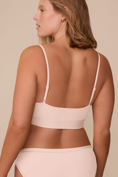 Bliss Scoop Thin Strap Bralette - Rose