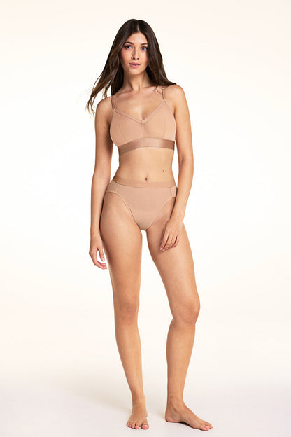 ComfortMesh™ Triangle Bralette - Taupe