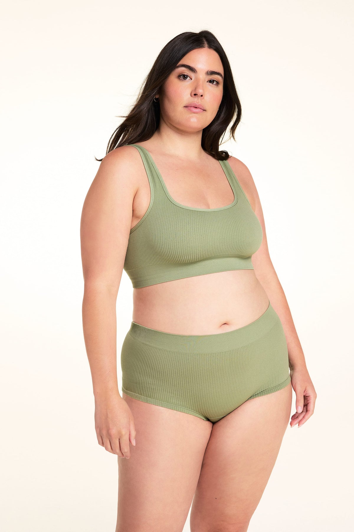 Ribbed Seamless Boyshort - Dill