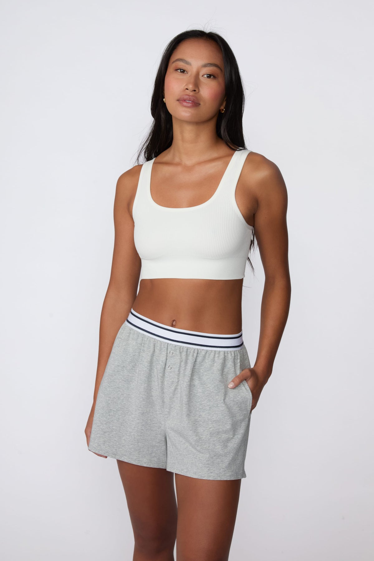 Cloud Cotton Shorts - Heather Grey
