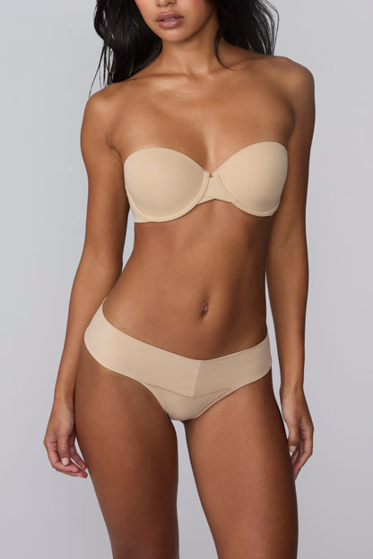 Bliss Low Rise Thong - Beige