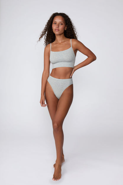 Cloud Cotton French Cut Brief - Heather Grey