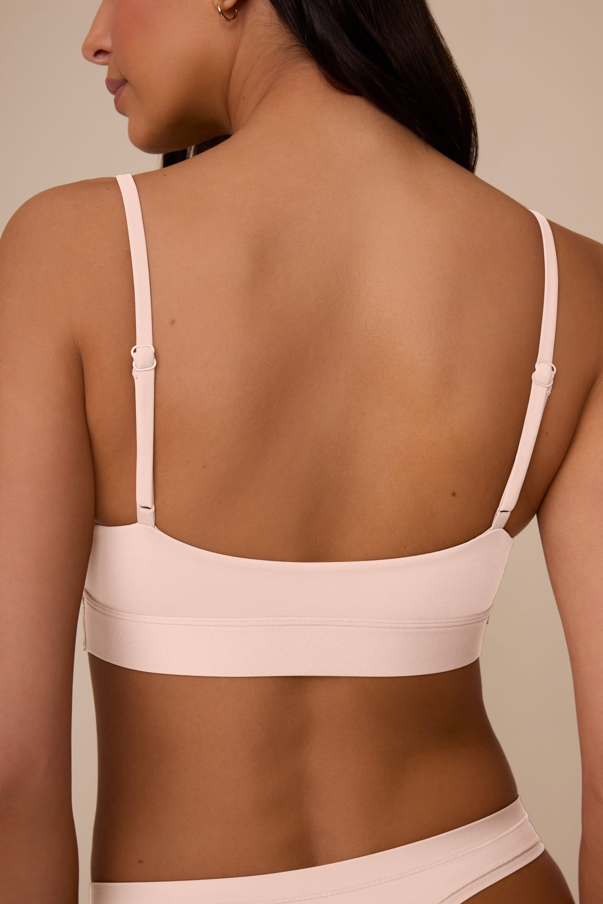 Bliss Scoop Thin Strap Bralette - Rose