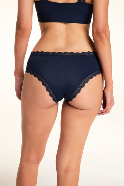 Bliss Lace Cheeky - Navy