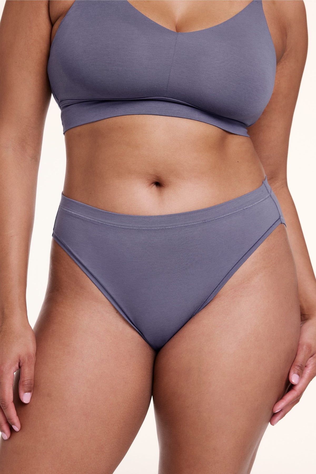 Cloud Cotton French Cut Brief - Slate