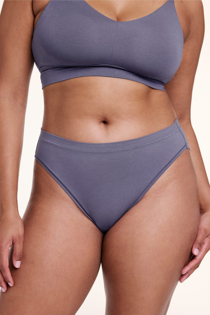 Cloud Cotton French Cut Brief - Slate