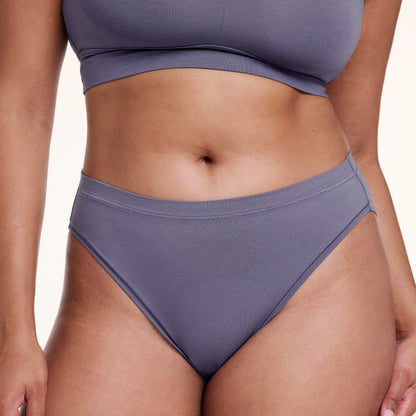 Cloud Cotton French Cut Brief - Slate