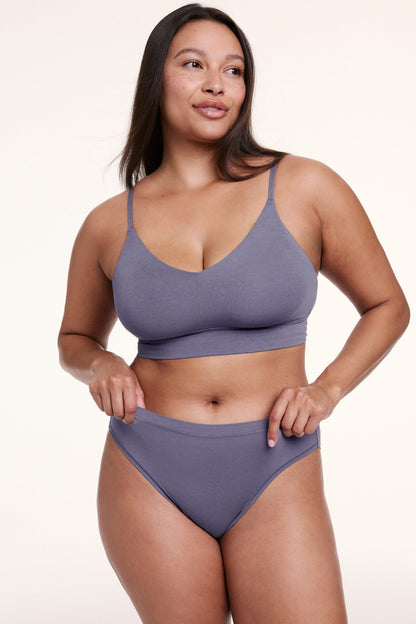 Cloud Cotton French Cut Brief - Slate