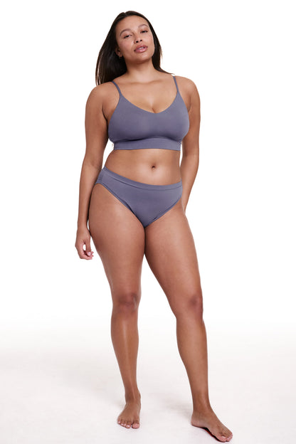 Cloud Cotton French Cut Brief - Slate