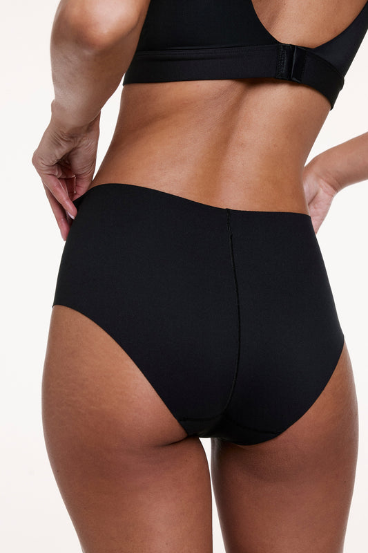 Invisible No Show Highwaist Brief - Black
