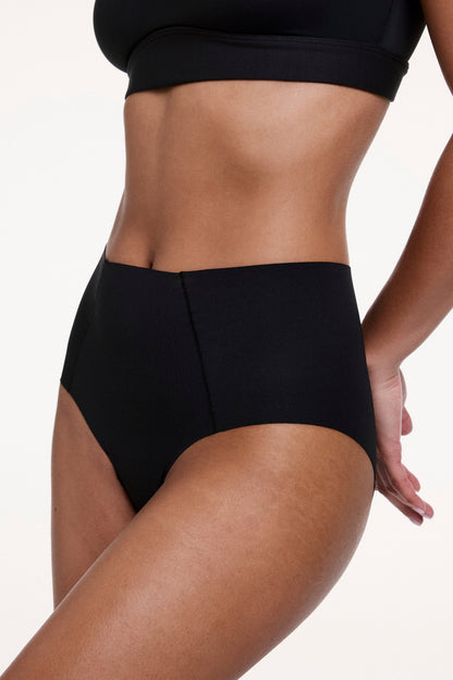 Invisible No Show Highwaist Brief - Black