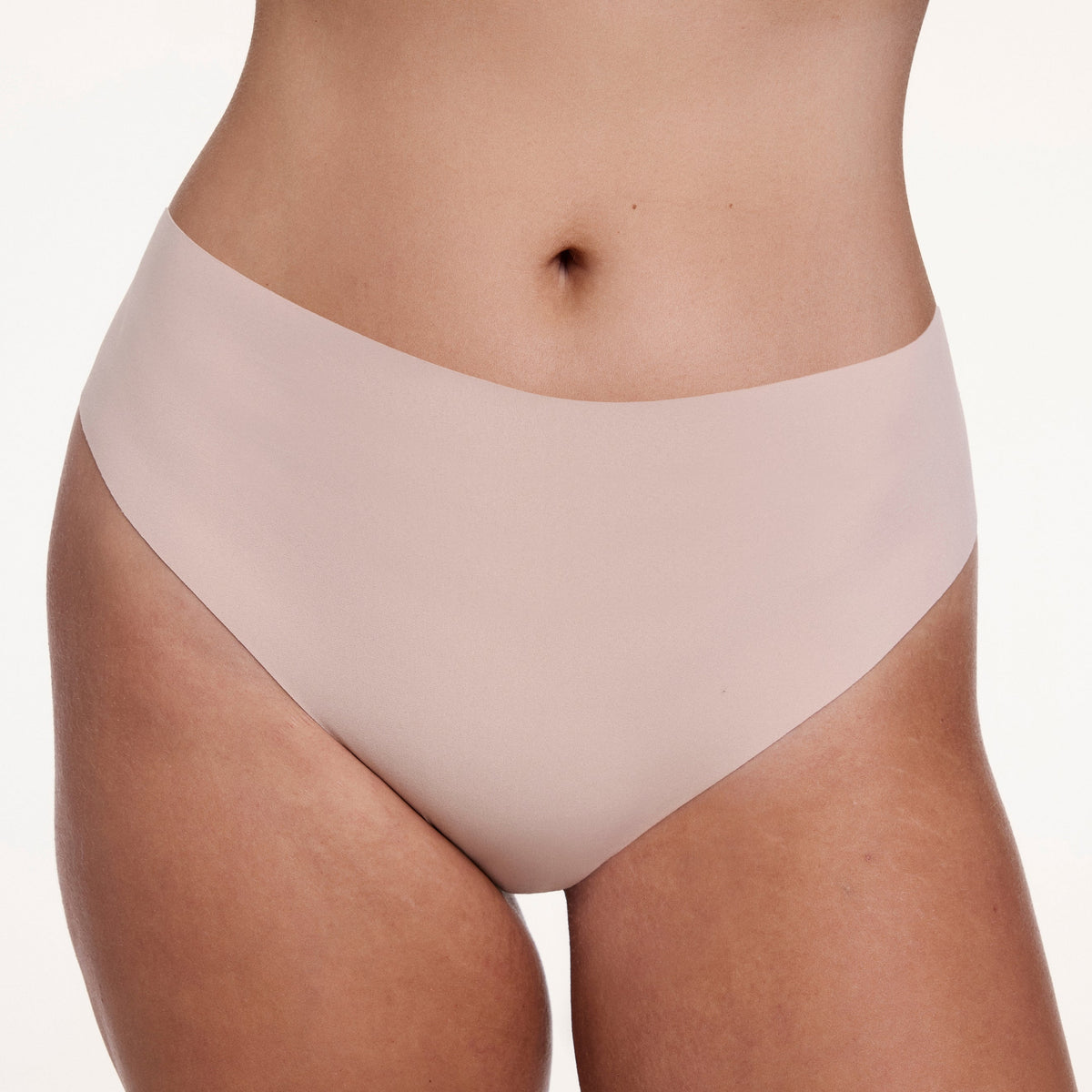 Invisible No Show Highwaist Thong - Beige