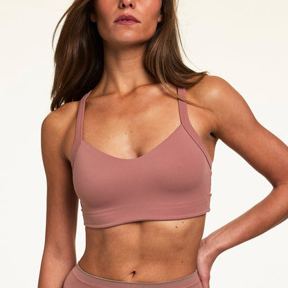 WhippedKnit™ V-Neck Bralette - Plum