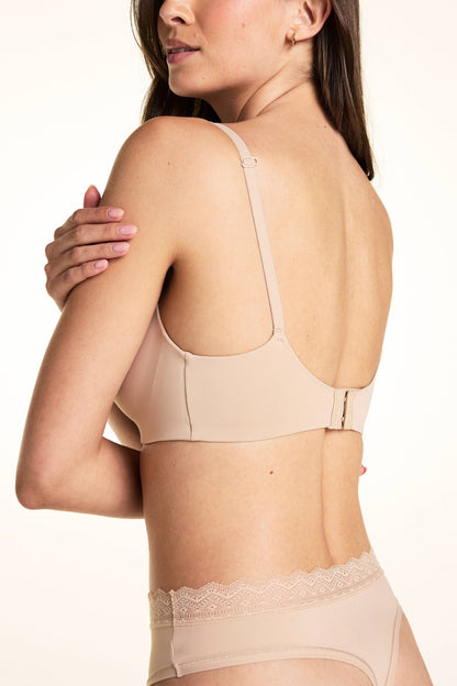 Bliss Lace Highwaist Thong - Beige
