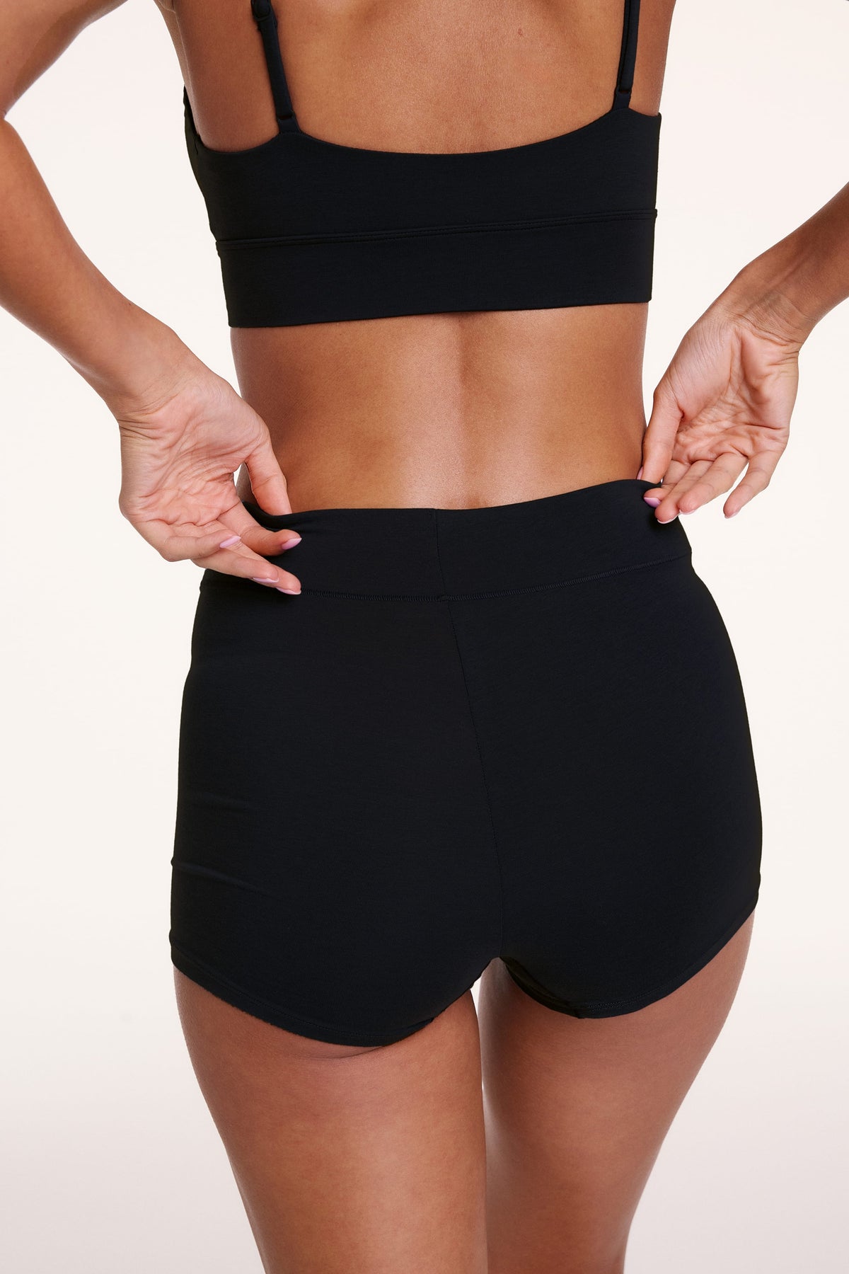 Cloud Cotton Highwaist Boyshort - Black