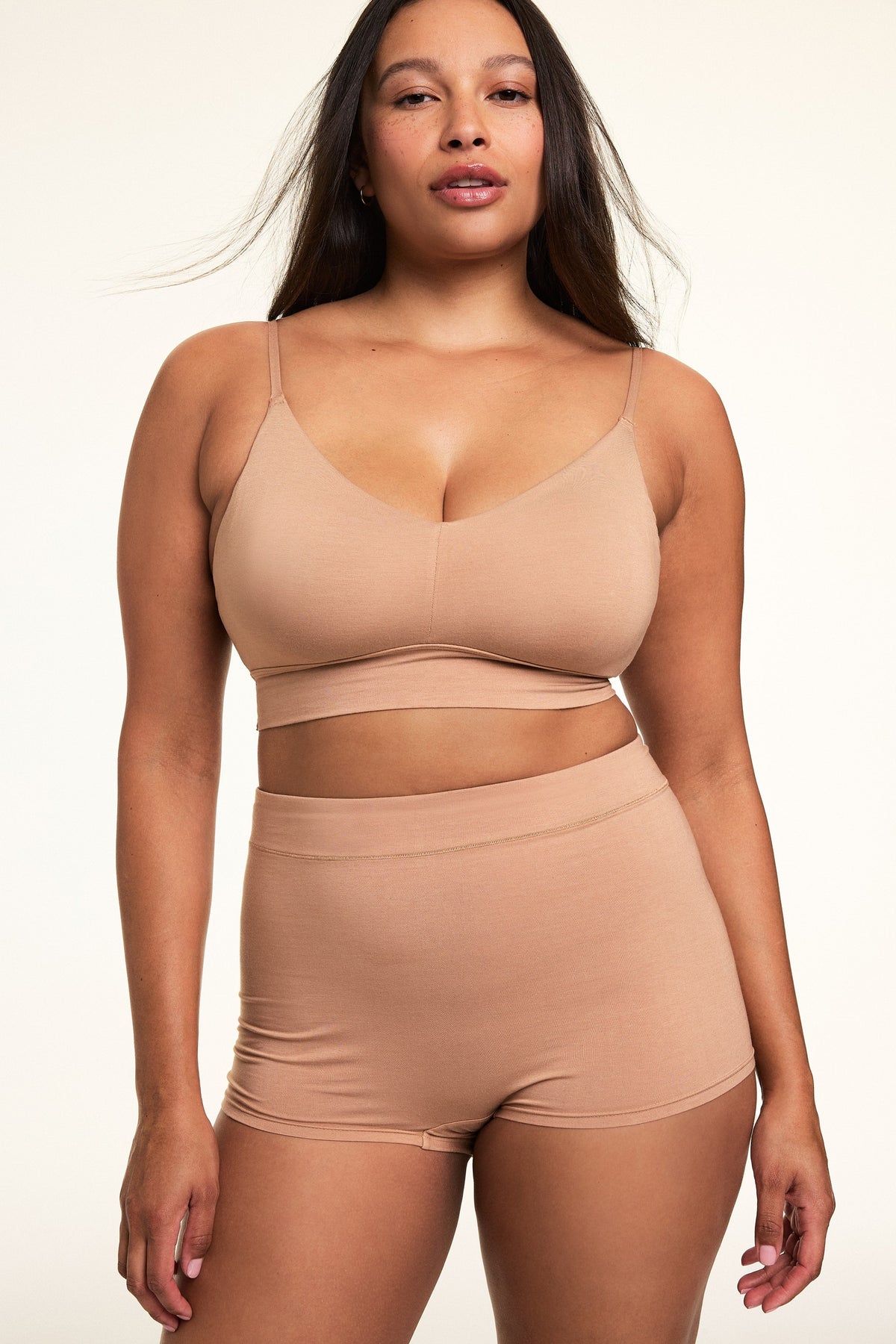 Cloud Cotton Highwaist Boyshort - Dune
