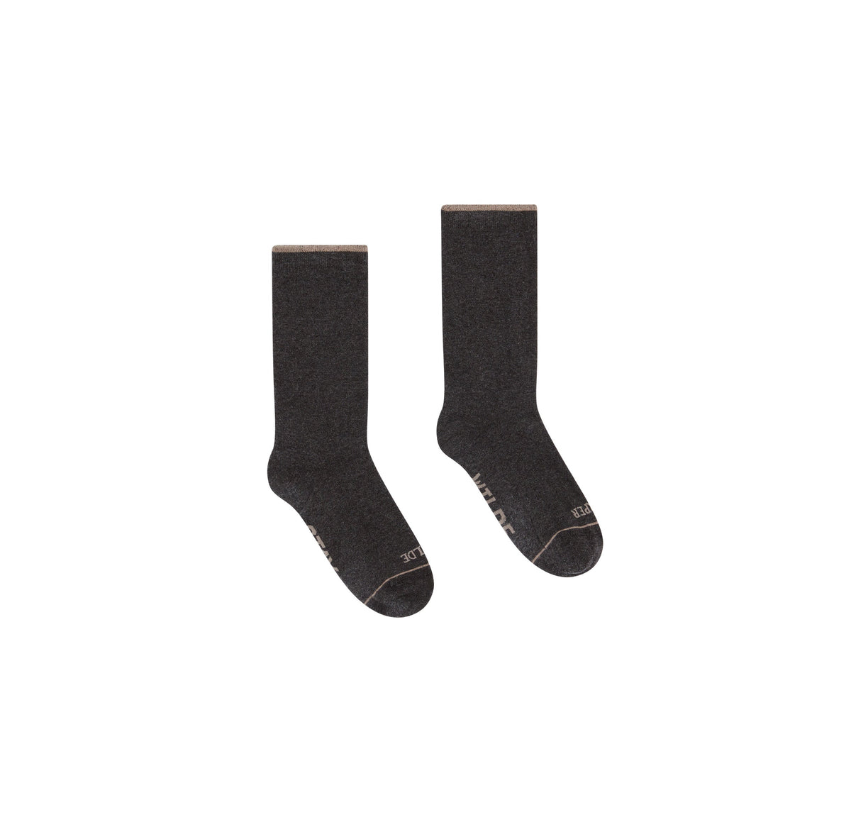Stay Wilde Calf Socks - Heather Charcoal