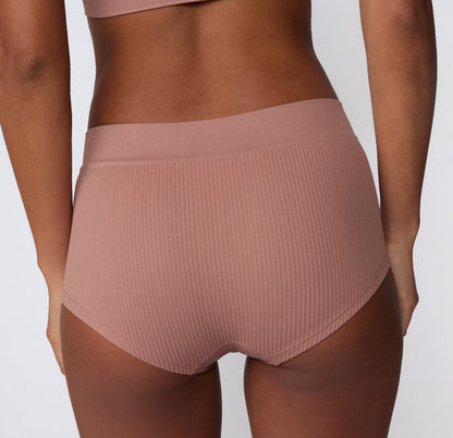 Ribbed Seamless Boyshort - Plum