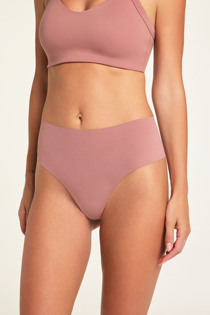Invisible No Show Highwaist Thong - Plum